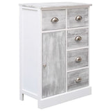 Sideboard with 10 Drawers Grey 113x30x79 cm Wood