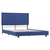 Bed Frame Blue Fabric 135x190 cm 4FT6 Double