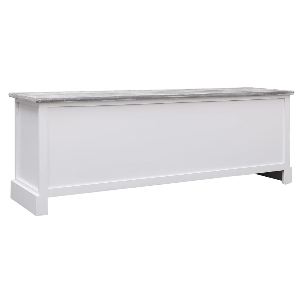 Hall Bench Grey 115x30x40 cm Wood