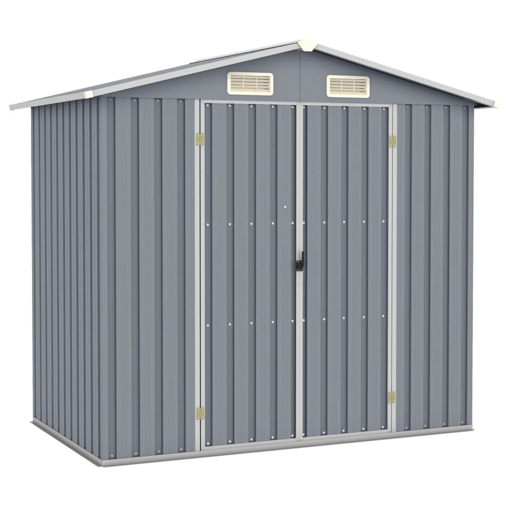 Garden Shed Green 205x129x183 cm Galvanised Steel