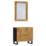 2 Piece Bathroom Furniture Set Solid Wood Mango