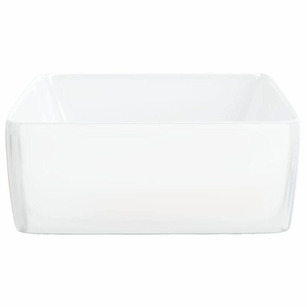 Wash Basin White 48x37x13 cm Ceramic Rectangle