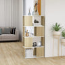 Book Cabinet Room Divider White 60x24x124.5 cm Engineered Wood