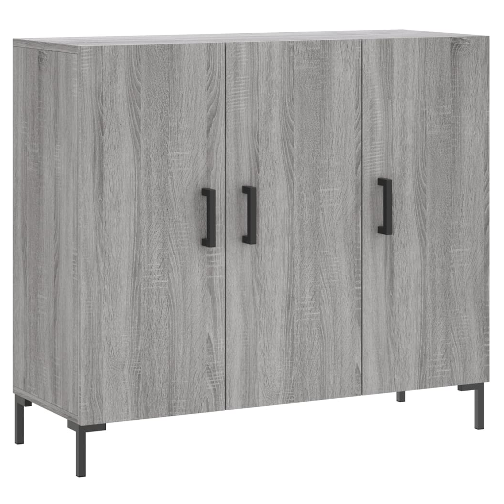 Sideboard Grey Sonoma 90x34x80 cm Engineered Wood