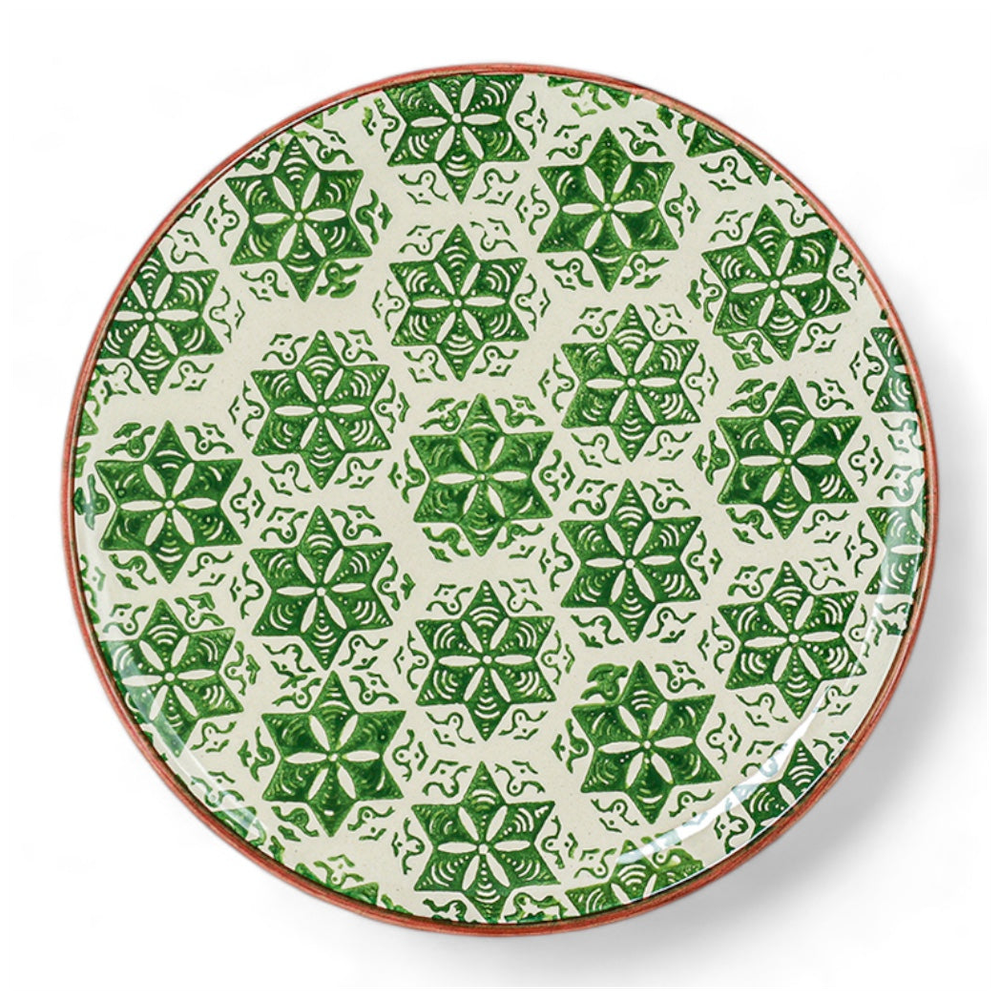 Ceramic Side Plate Nature Snowflake White 21cm