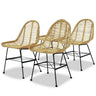 Dining Chairs 6 pcs Natural Rattan