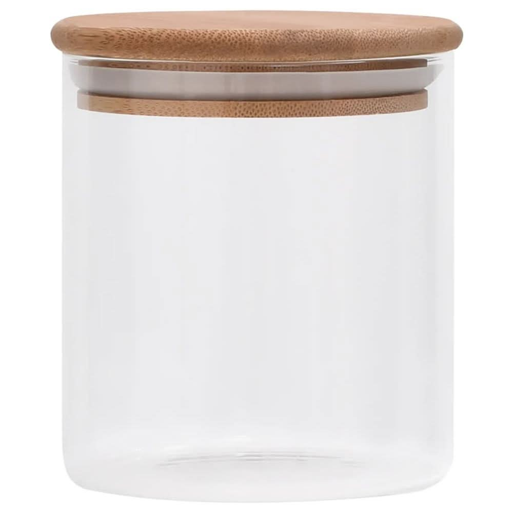 Storage Glass Jars with Bamboo Lid 6 pcs 600 ml