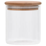 Storage Glass Jars with Bamboo Lid 6 pcs 600 ml