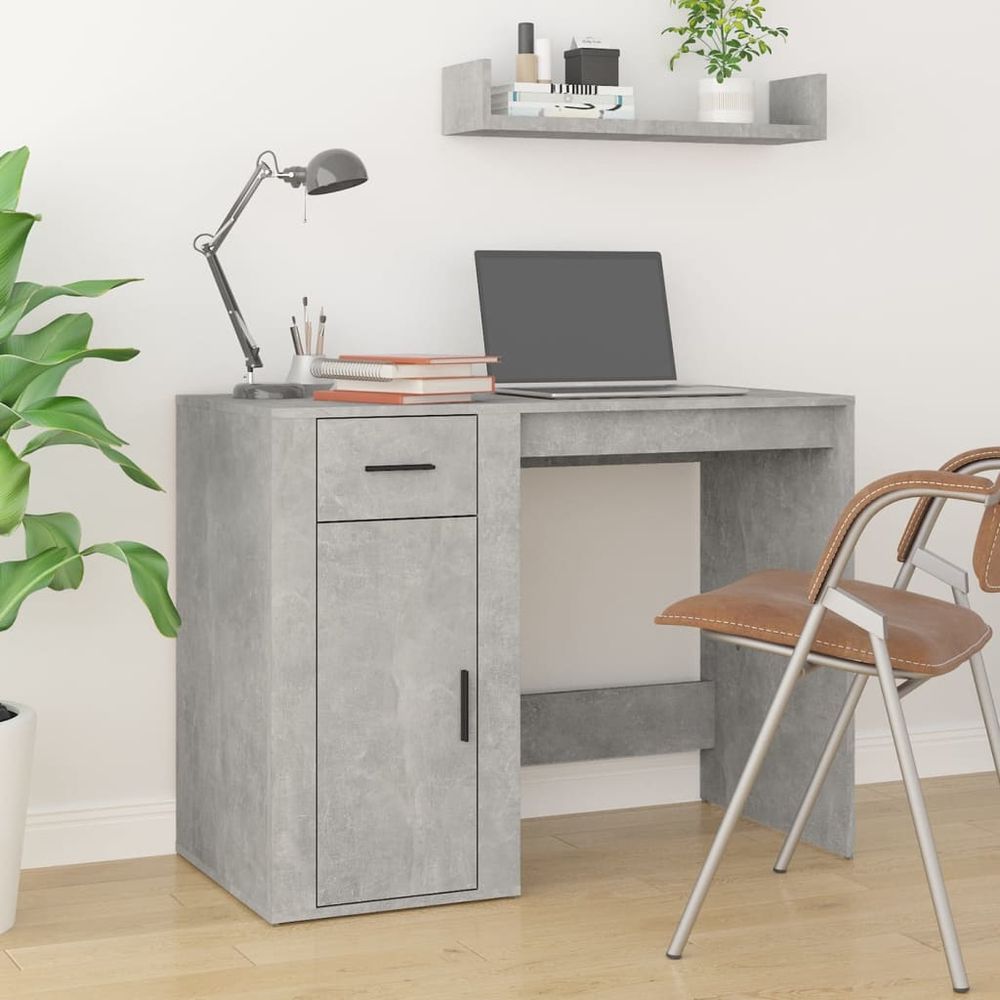 Desk White 100x49x75 cm Engineered Wood