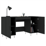 Desk Black 140x50x75 cm Engineered Wood