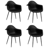 Dining Chairs 4 pcs Black