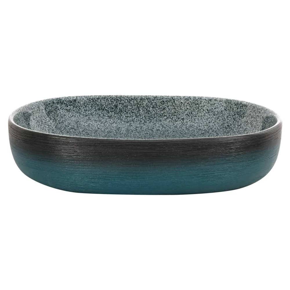 Countertop Basin Turquoise Oval 59x40x14 cm Ceramic