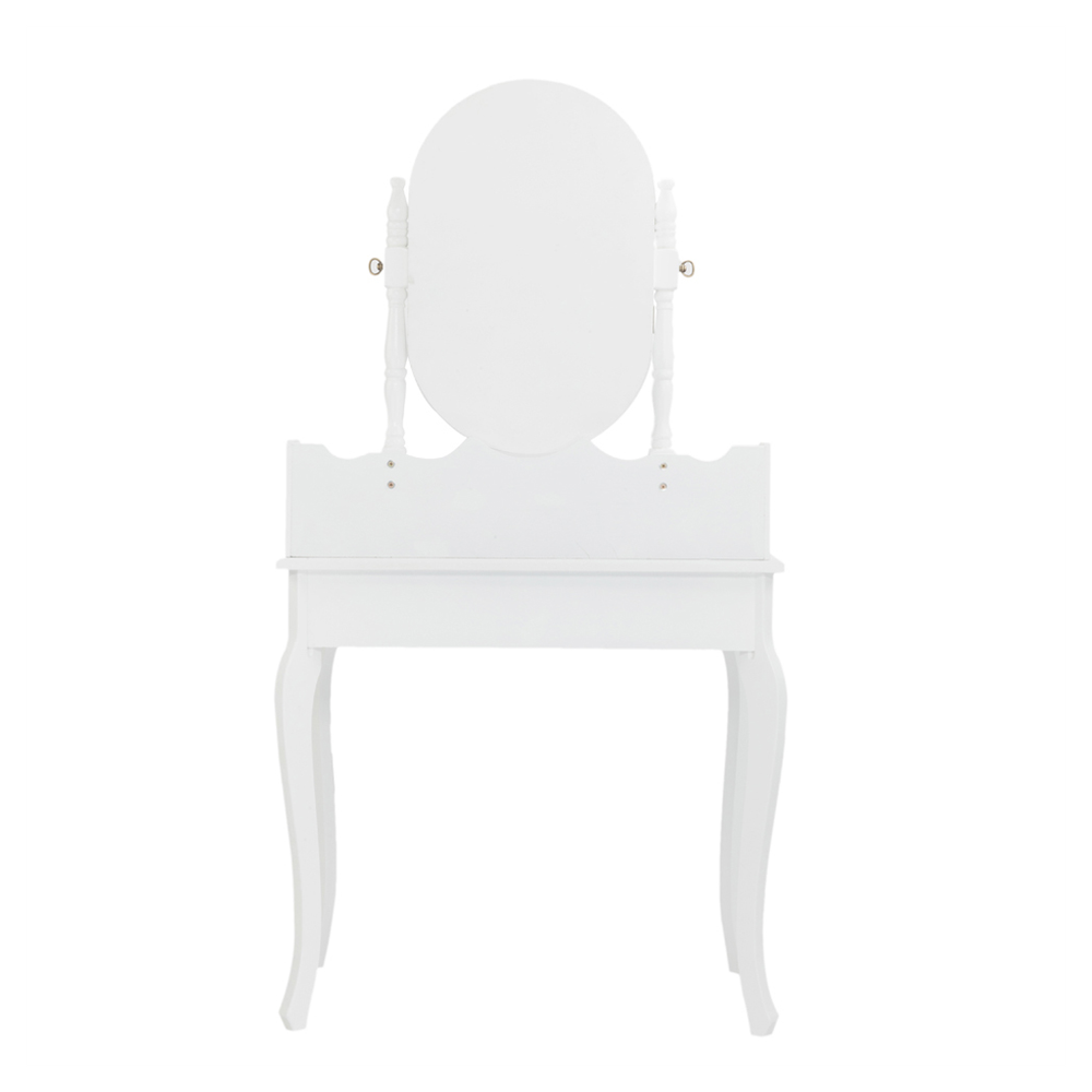 Single Mirror Jewelry Cabinet Dresser White