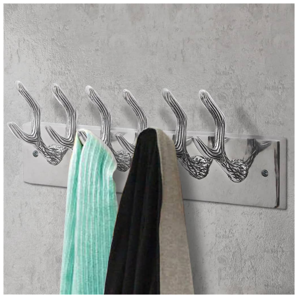 Aluminium Wardrobe Hook Coat Rack Hat/Tie Hanger Silver