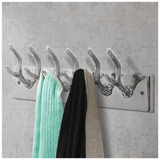 Aluminium Wardrobe Hook Coat Rack Hat/Tie Hanger Silver