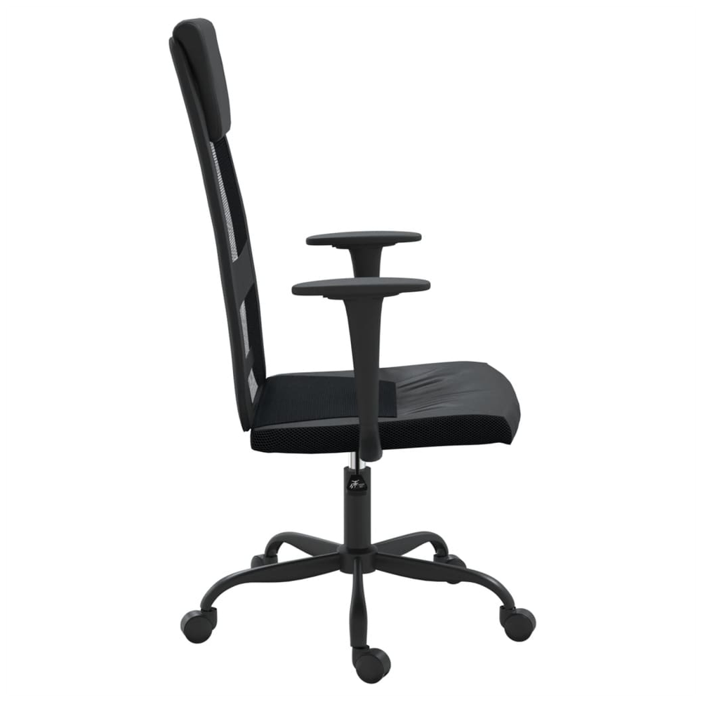 Office Chair Black Mesh Fabric and Faux Leather