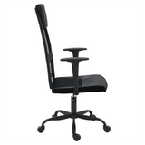 Office Chair Black Mesh Fabric and Faux Leather