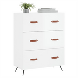 Chest of Drawers High Gloss White 69.5x34x90 cm Engineered Wood