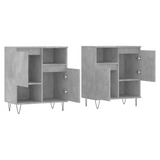 Sideboards 2 pcs Concrete Grey Engineered Wood