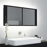 LED Bathroom Mirror Cabinet White 100x12x45 cm Acrylic