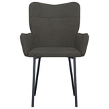 Dining Chairs 2 pcs Dark Grey Velvet