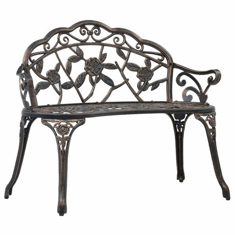 Bistro Bench 100cm Bronze Cast Aluminium