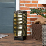 Outdoor Rattan Solar Lantern wtih Auto On/Off Solar Powered LED Lights