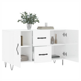 Sideboard High Gloss White 100x36x60 cm Engineered Wood