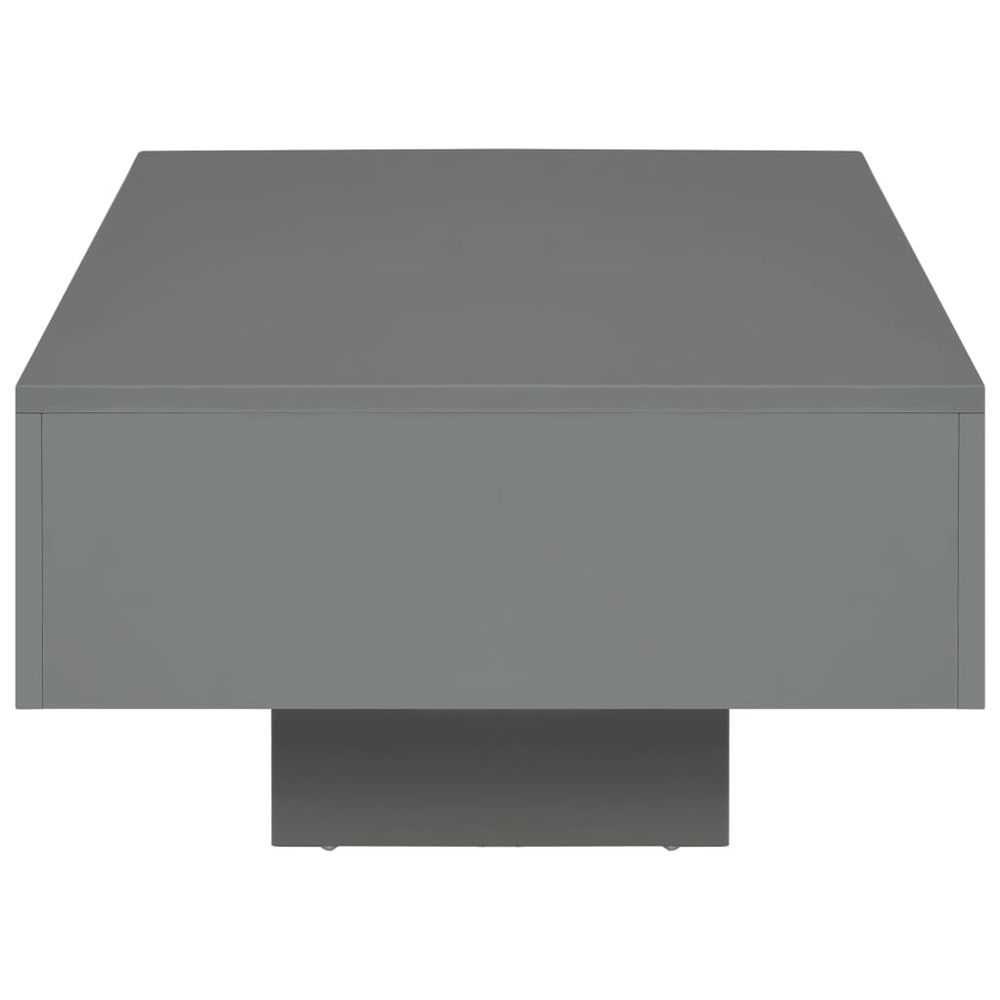 Coffee Table High Gloss Grey 115x55x31 cm MDF