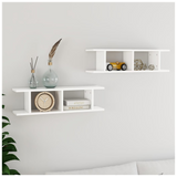 Wall Shelves 2 pcs White 75x18x20 cm Engineered Wood