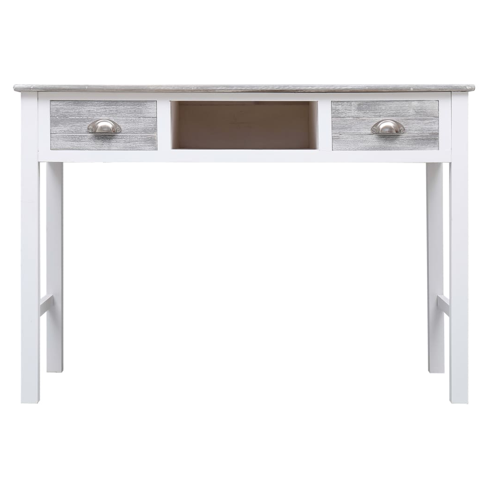 Writing Desk Grey 110x45x76 cm Wood