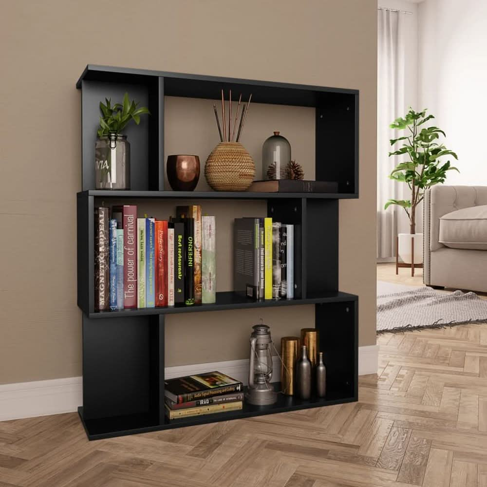 Book Cabinet/Room Divider Smoked Oak 80x24x96cm Engineered Wood