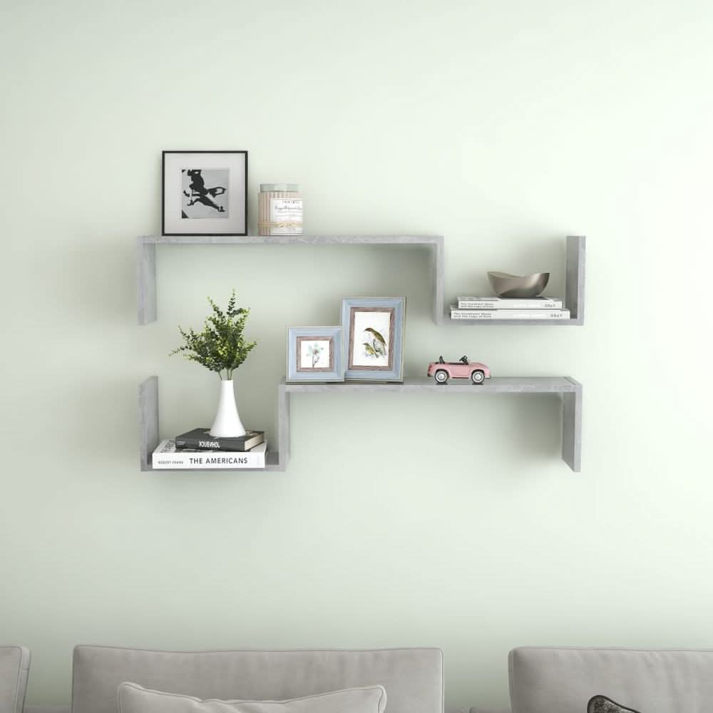 Wall Shelves 2 pcs Smoked Oak 100x15x20 cm Engineered Wood