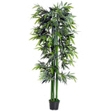 Artificial Bamboo Tree Plant, 1.8 m-Green Bamboo/ Black Pot