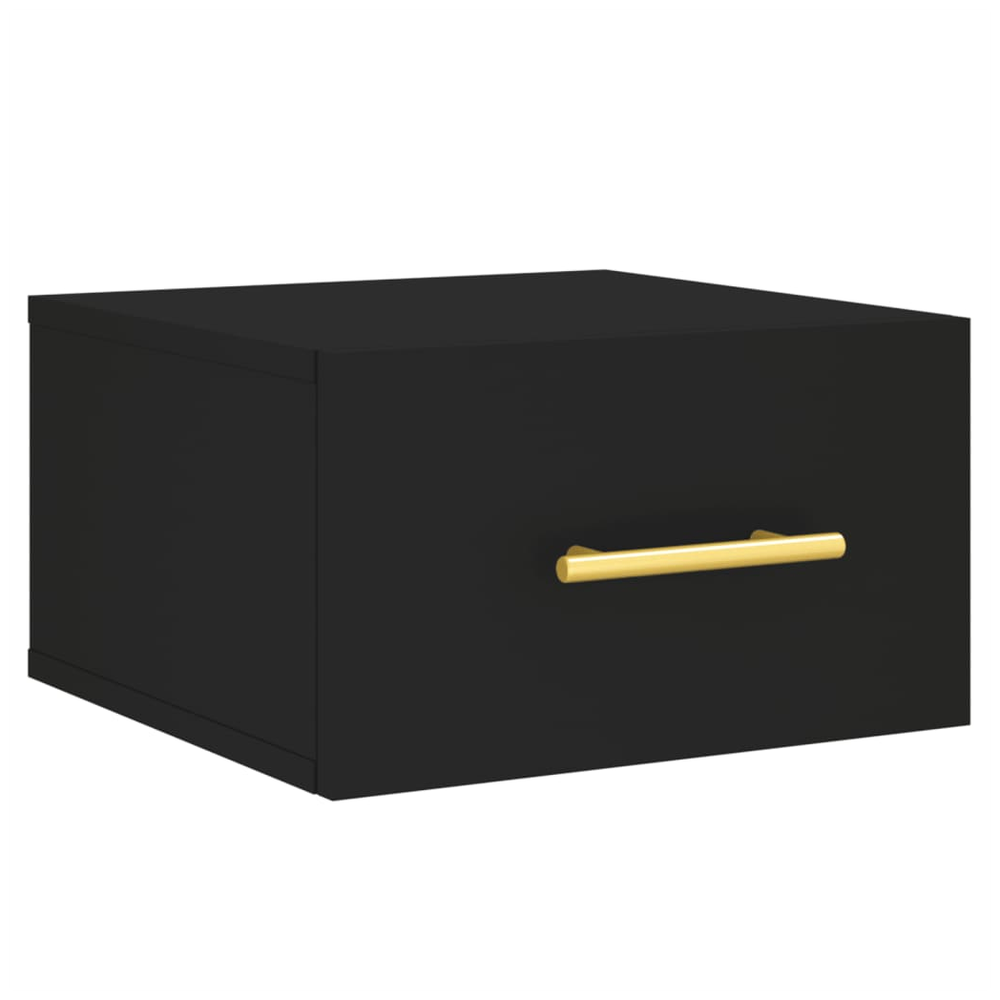 Wall-mounted Bedside Cabinet Black 35x35x20 cm