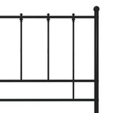 Bed Frame Black Metal 90x200 cm