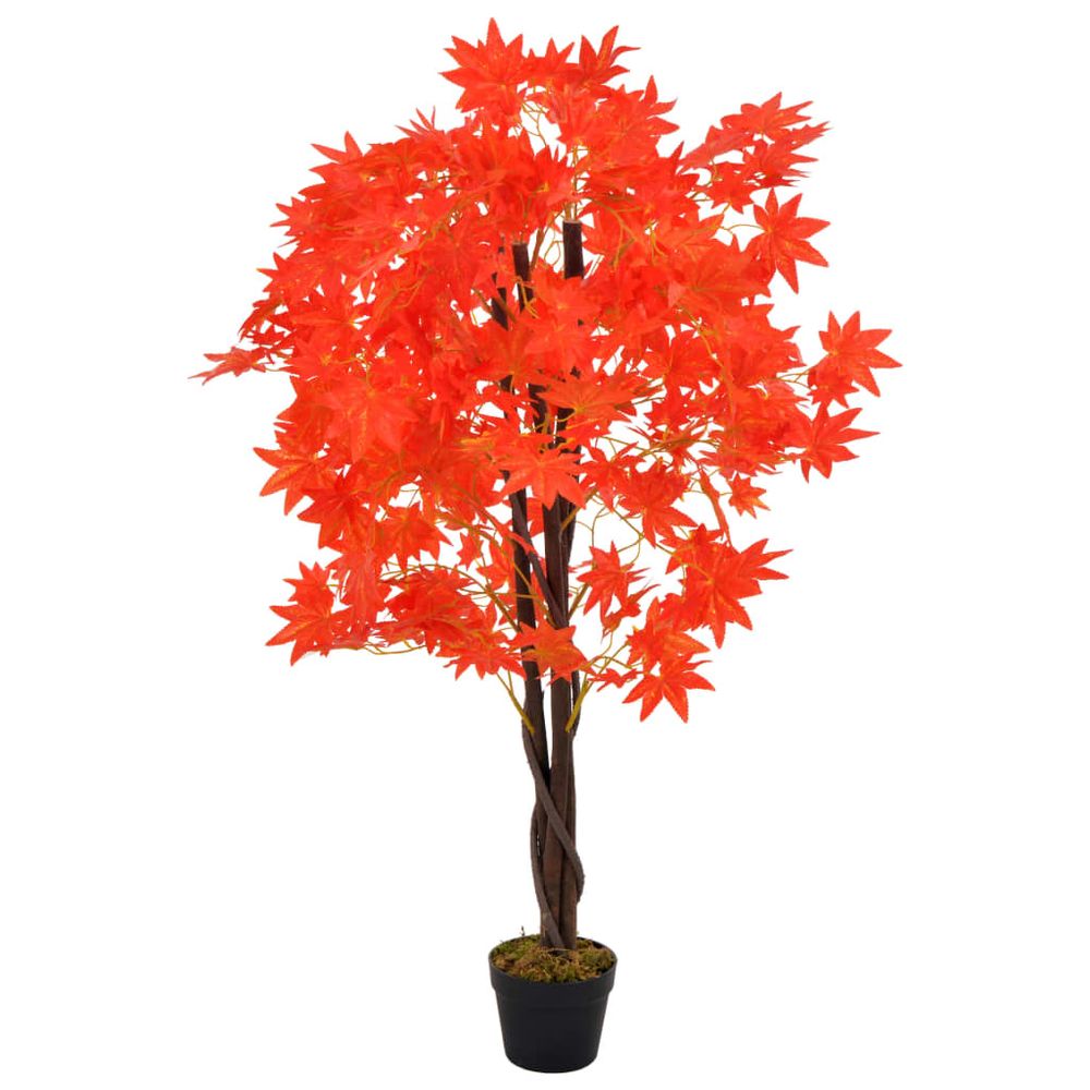 Artificial Plant Maple Tree with Pot Red or Green 120 cm