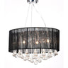 Chandelier with 85 Crystals Black