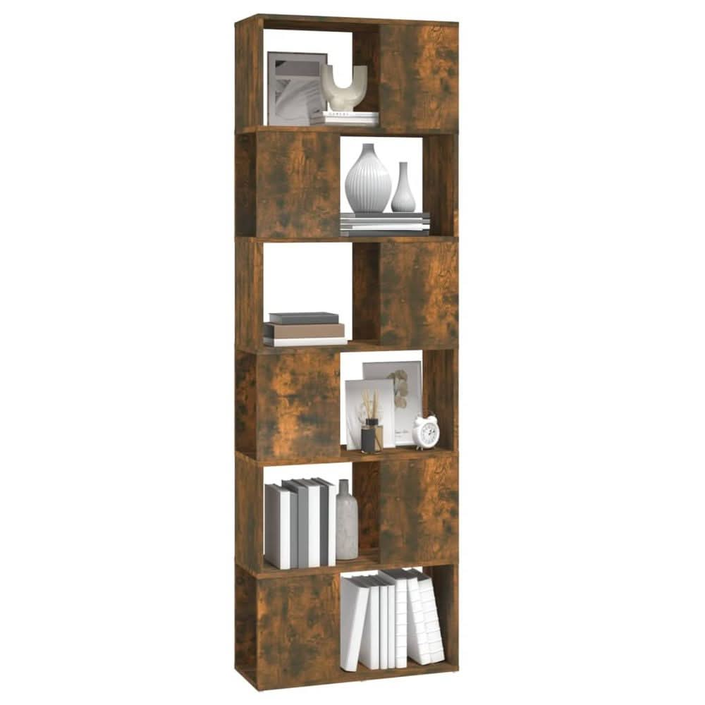 Book Cabinet/Room Divider Smoked Oak 60x24x186 cm