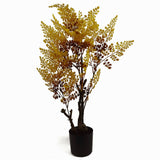 70cm Artificial Autumn Gold Fern Tree Plant