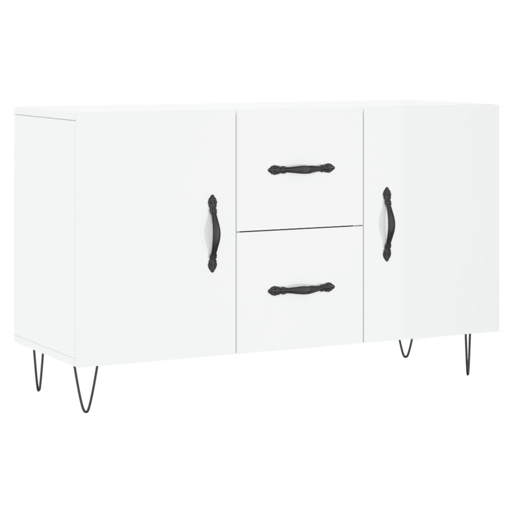 Sideboard High Gloss White 100x36x60 cm Engineered Wood