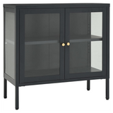 Sideboard Anthracite 70x35x70 cm Steel and Glass