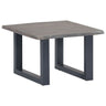 Coffee Table with Live Edges Grey 60x60x40 cm Solid Acacia Wood