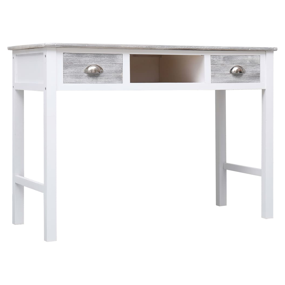 Writing Desk Grey 110x45x76 cm Wood