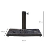 Patio Umbrella Stand 15KG Square Bronze