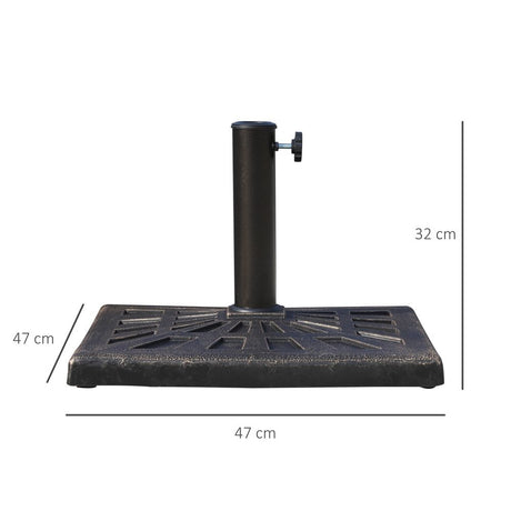 Patio Umbrella Stand 15KG Square Bronze