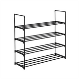 2 Set 4 Tiers Shoe Rack Shoe Tower Shelf Storage Organizer For Bedroom, Entryway, Hallway, and Closet Gray Color