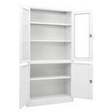 Office Cabinet White 90x40x180 cm Steel