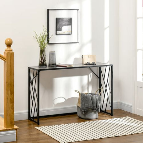 Vintage Sofa Table, Metal Frame Console Table for Hallway Living Room