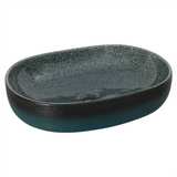 Countertop Basin Turquoise Oval 59x40x14 cm Ceramic